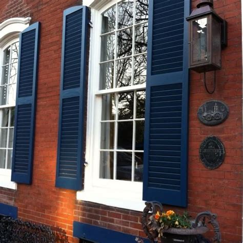 navy blue shutters|More.